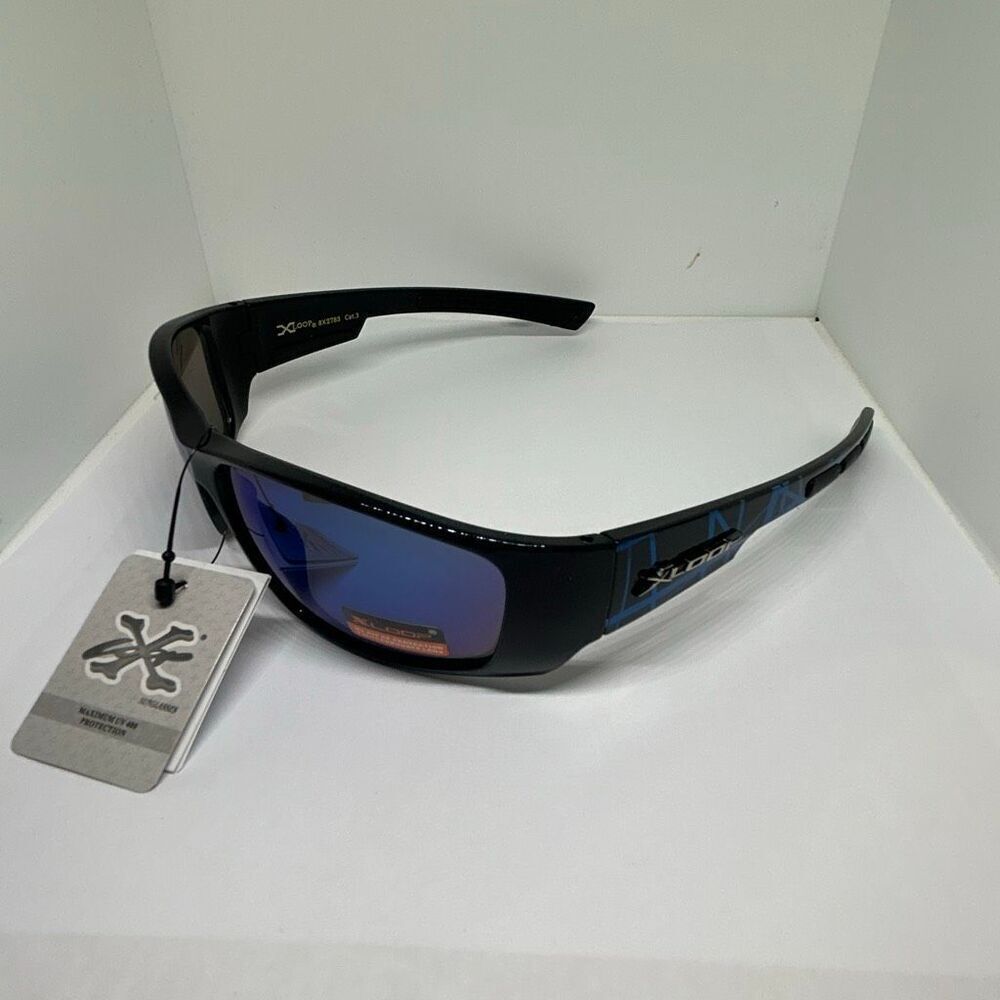 X-Loop Wrap Around Sunglasses Mirrored Lens UV400 Protection